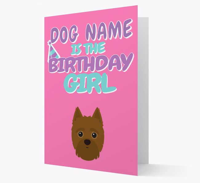 'Birthday Girl' Card with {breedFullName} Icon